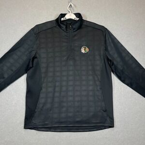 Portland Winterhawks Pullover Mens XL Black Levelwear 1/4 Zip WHL Hockey Stretch